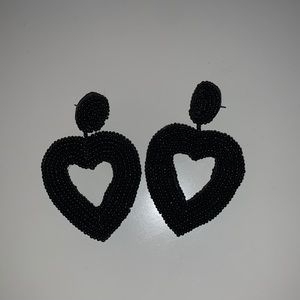 BEADED HEART EARRINGS
